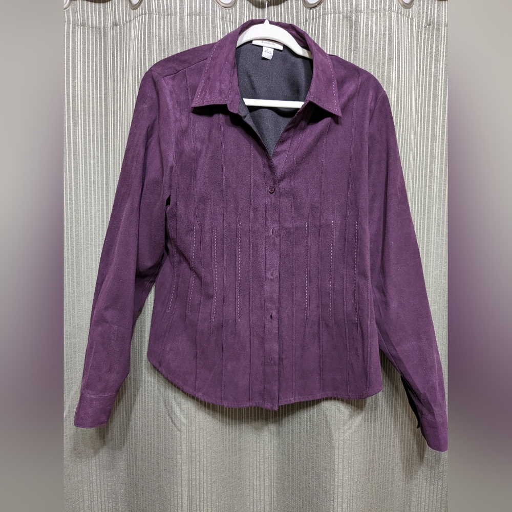 Women's XL Silk lined Suede top